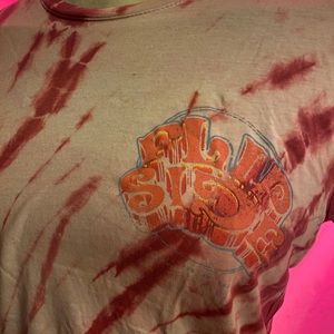 “FLIP SIDE” tie dye graphic T-shirt